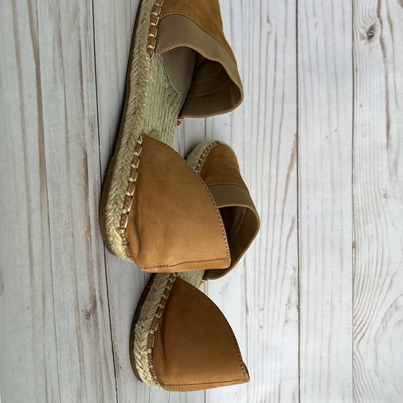 Eileen Fisher D'Orsey Espadrille Tan Leather Summer Casual Shoes Size 10 - Picture 7 of 8